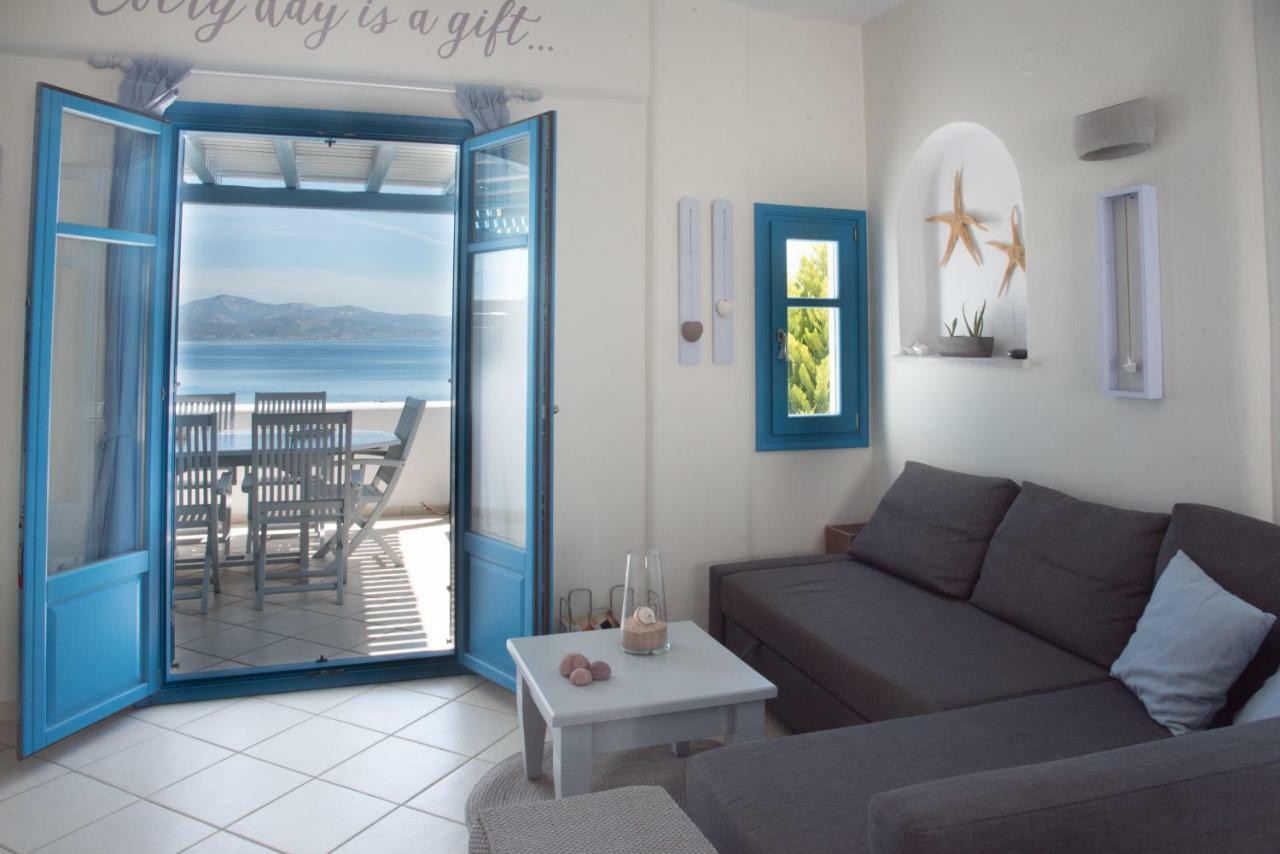 Just Blue With Amazing Sea Views In Piso Livadi Vila Exterior foto